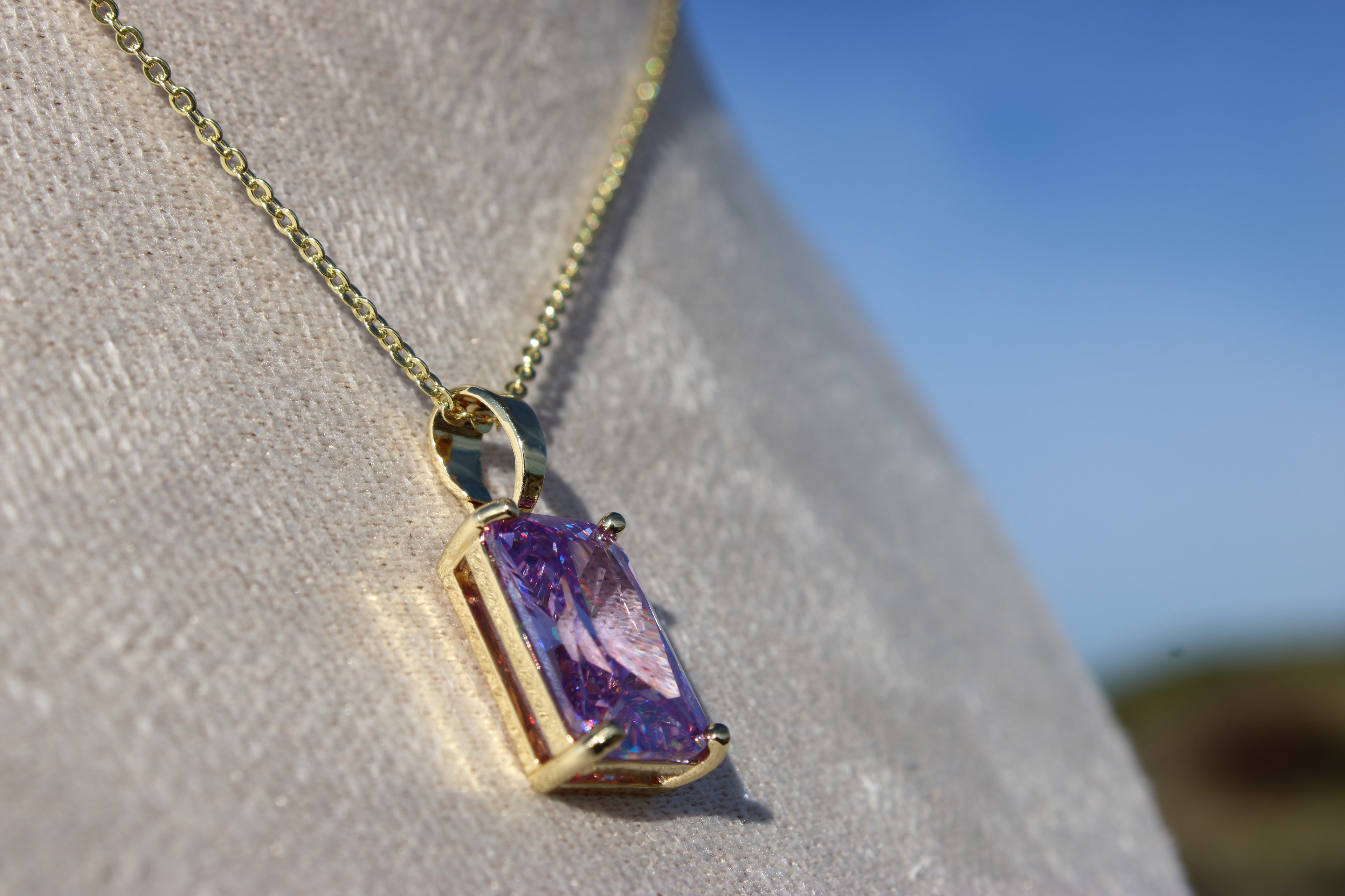 Aurora Prism Gold Necklace