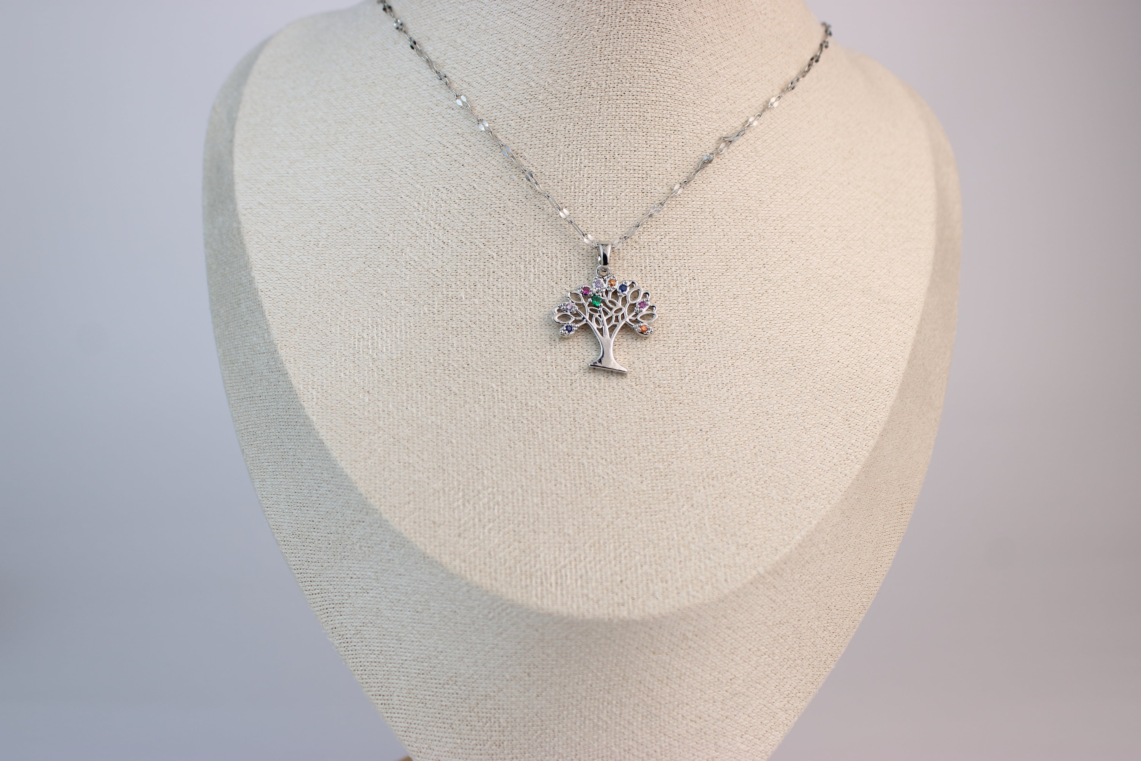 Rainbow Tree of Life Necklace