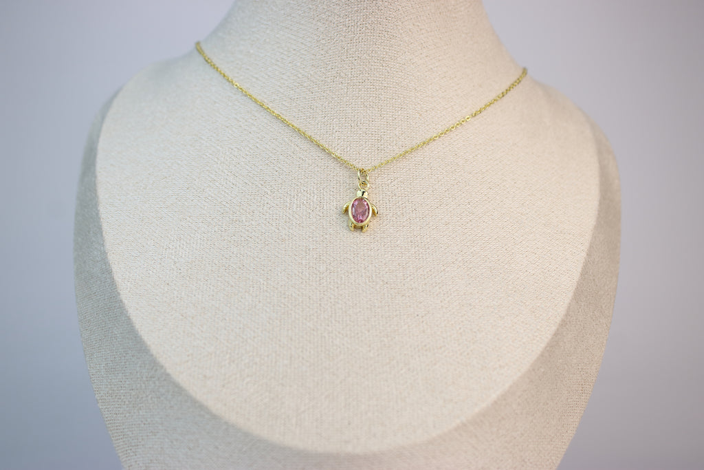 Pink Sea Turtle Necklace