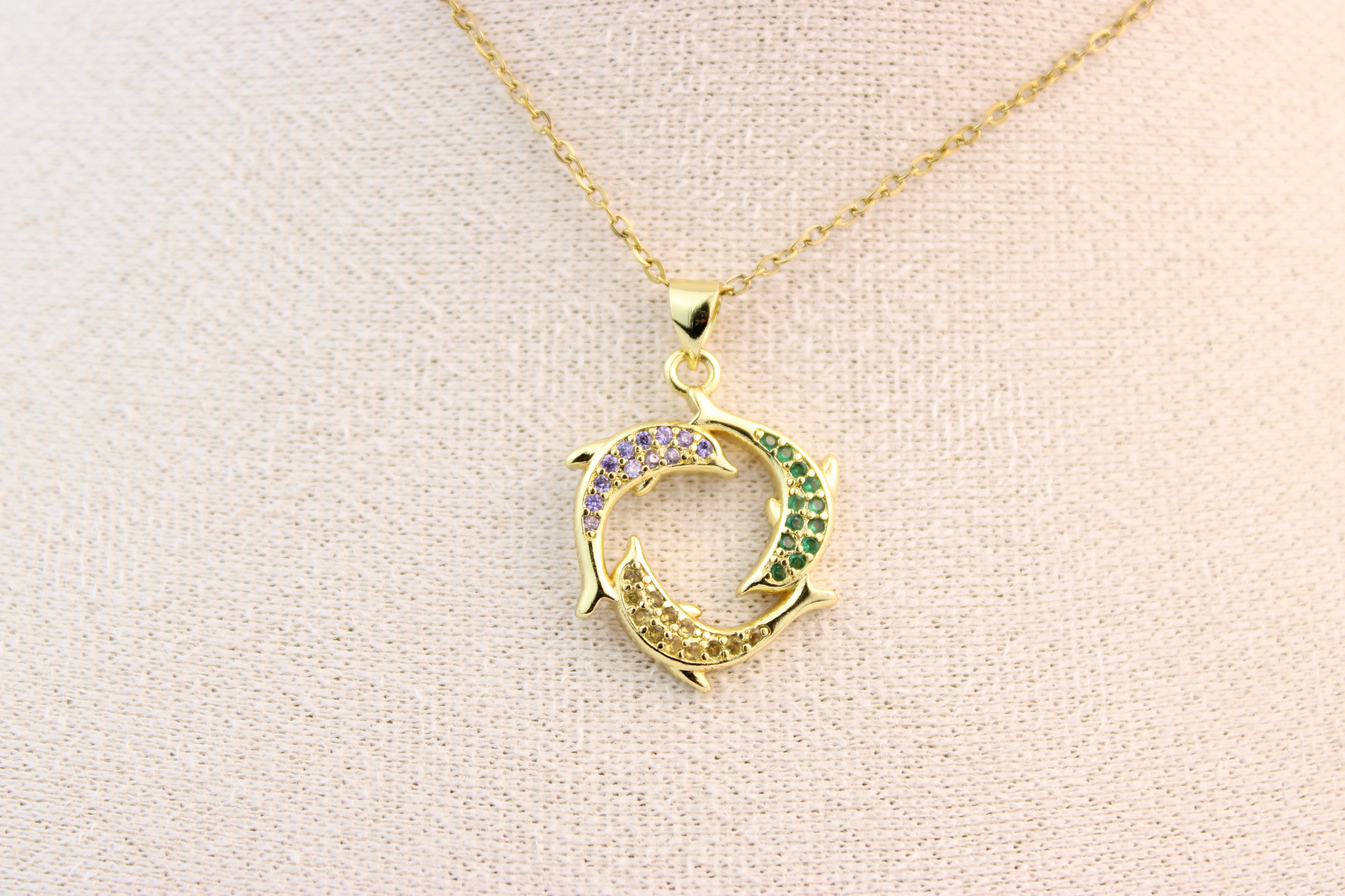 Tidal Harmony Dolphin Necklace